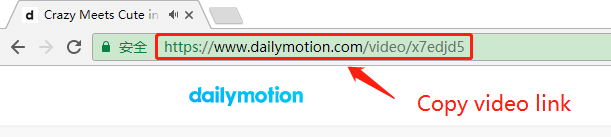 Download the dailymotion Video Wizard, step 1